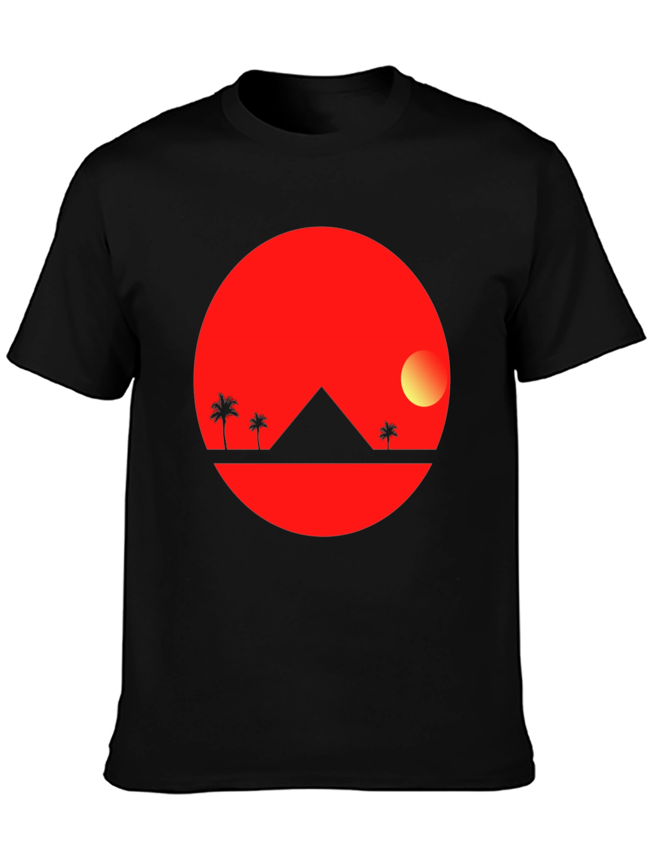Sunset Pyramid Black T-Shirt