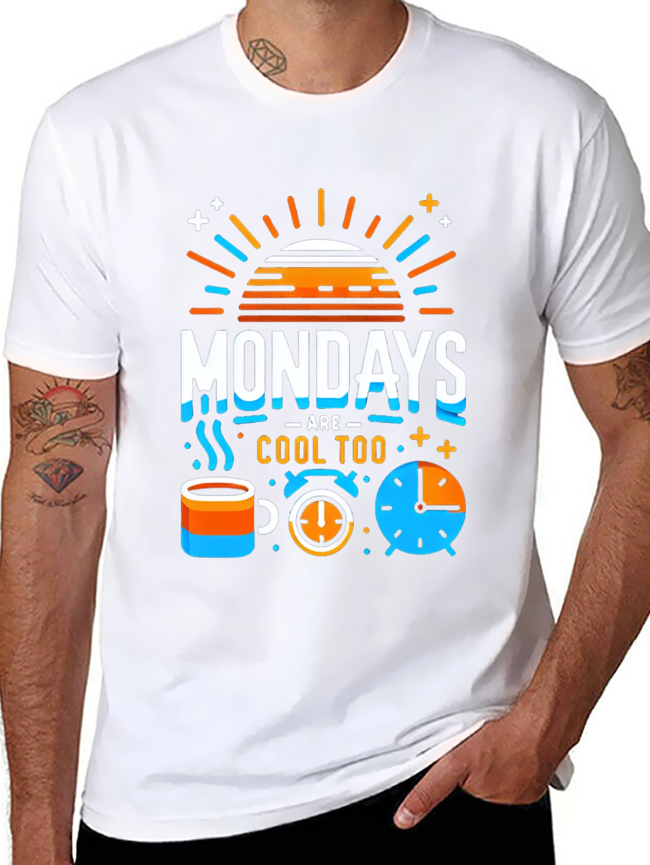 Mondays Are Cool Tee - Fun Graphic Print T-Shirt