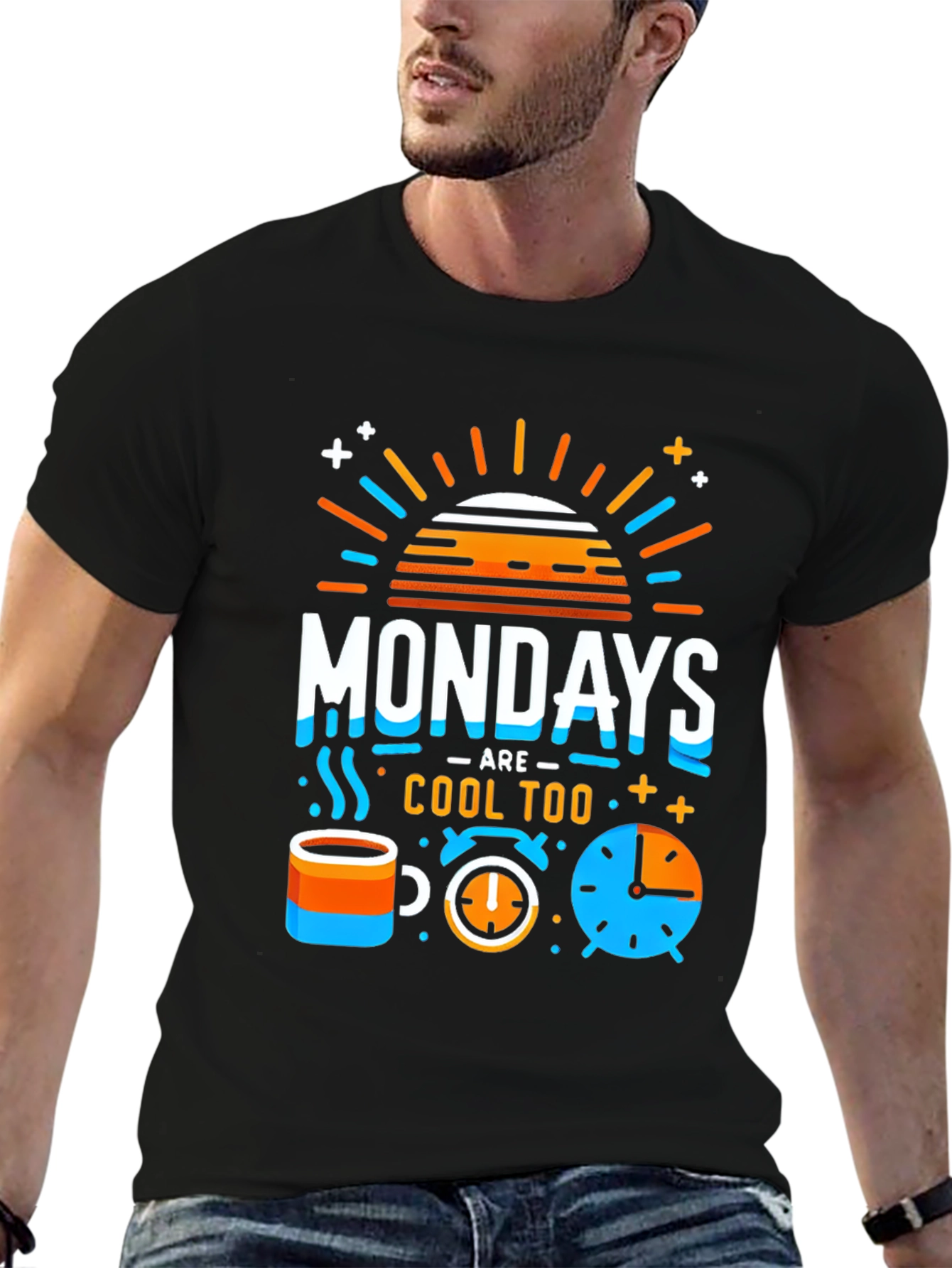Mondays Are Cool Tee - Fun Graphic Print T-Shirt