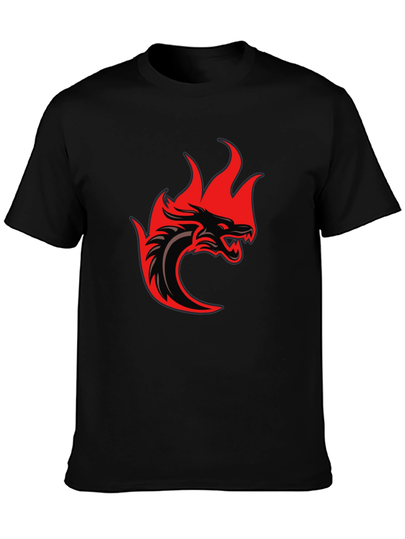 Dragon Fire Graphic T-Shirt - Black