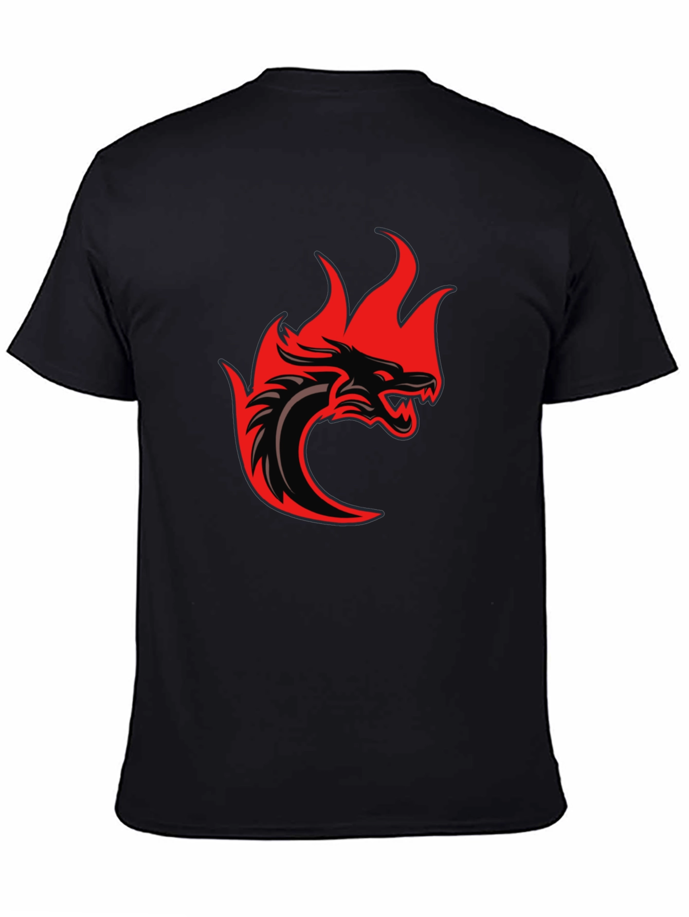 Dragon Fire Graphic T-Shirt - Black