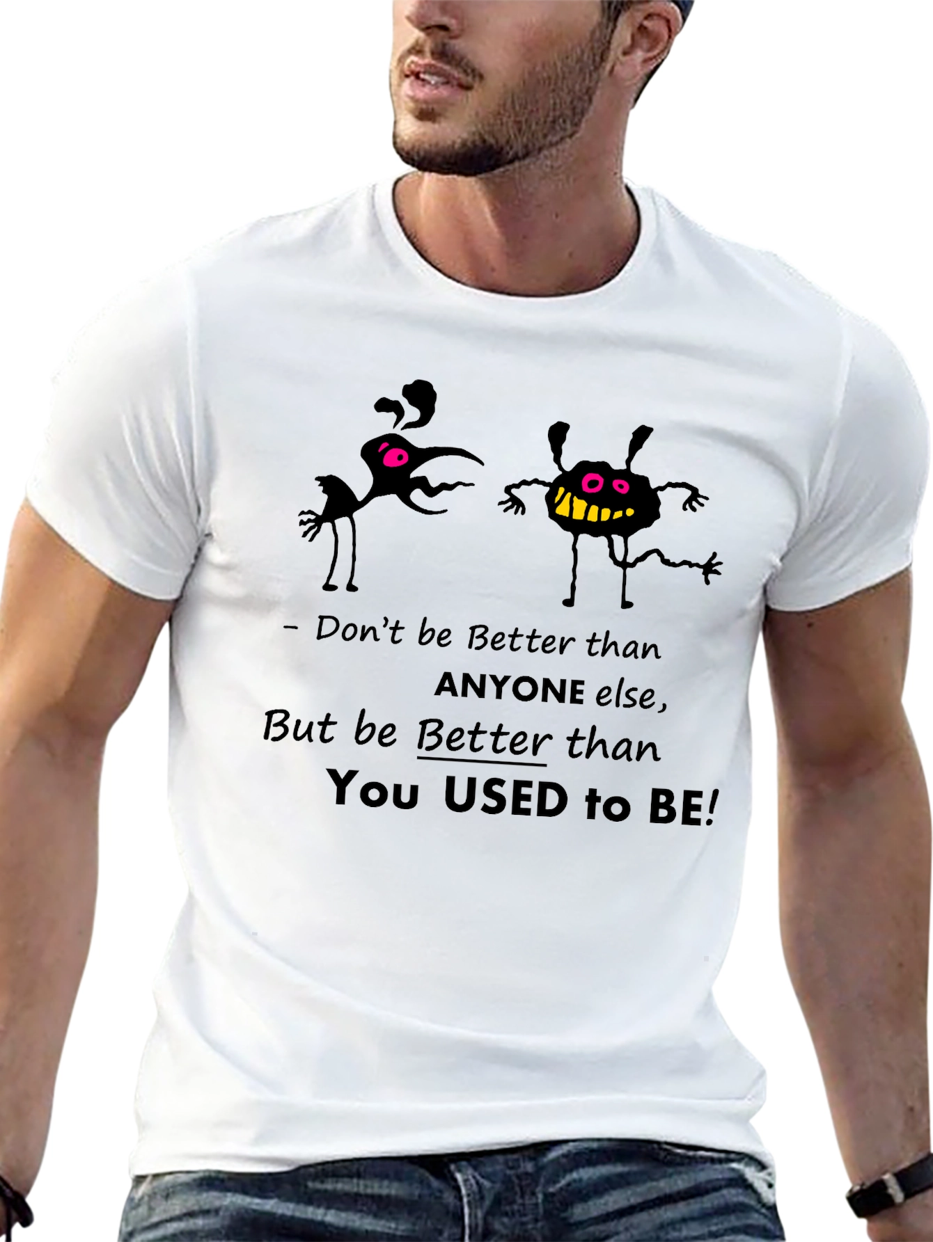 Motivational Black Graphic T-Shirt