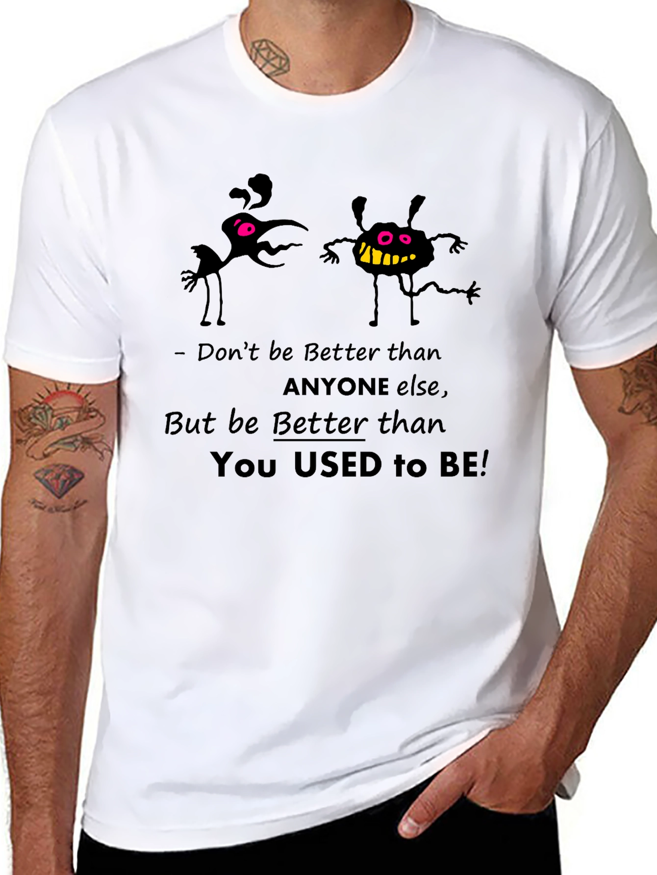 Motivational Black Graphic T-Shirt