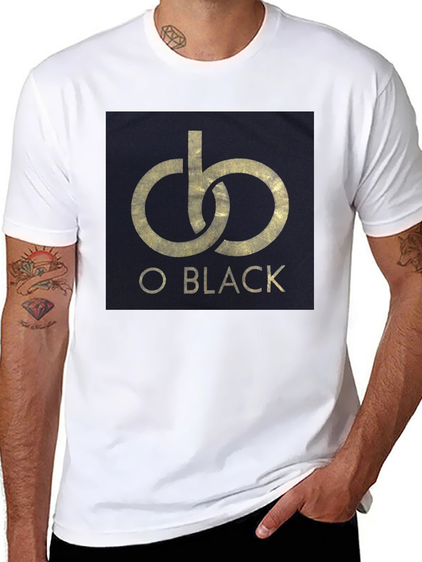 O Black Graphic Print T-Shirt - Casual Style
