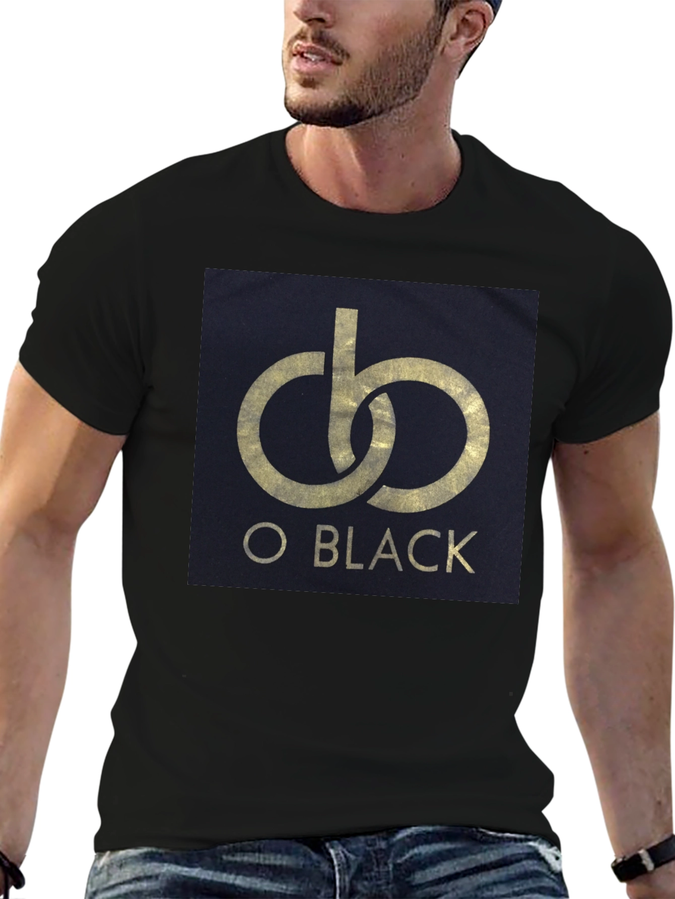 O Black Graphic Print T-Shirt - Casual Style