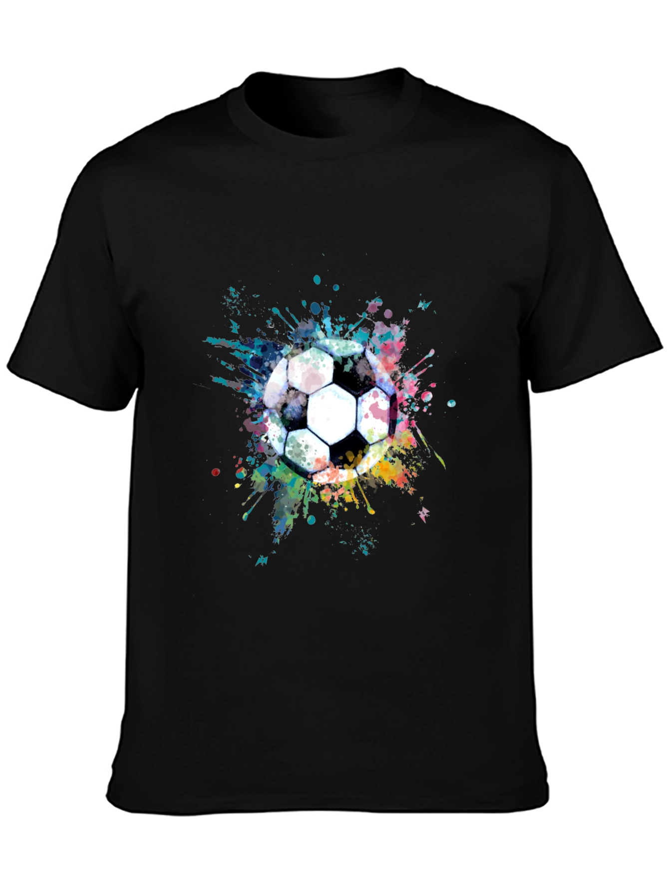 Soccer Splash Tee - Artistic Football Graphic T-Shirt