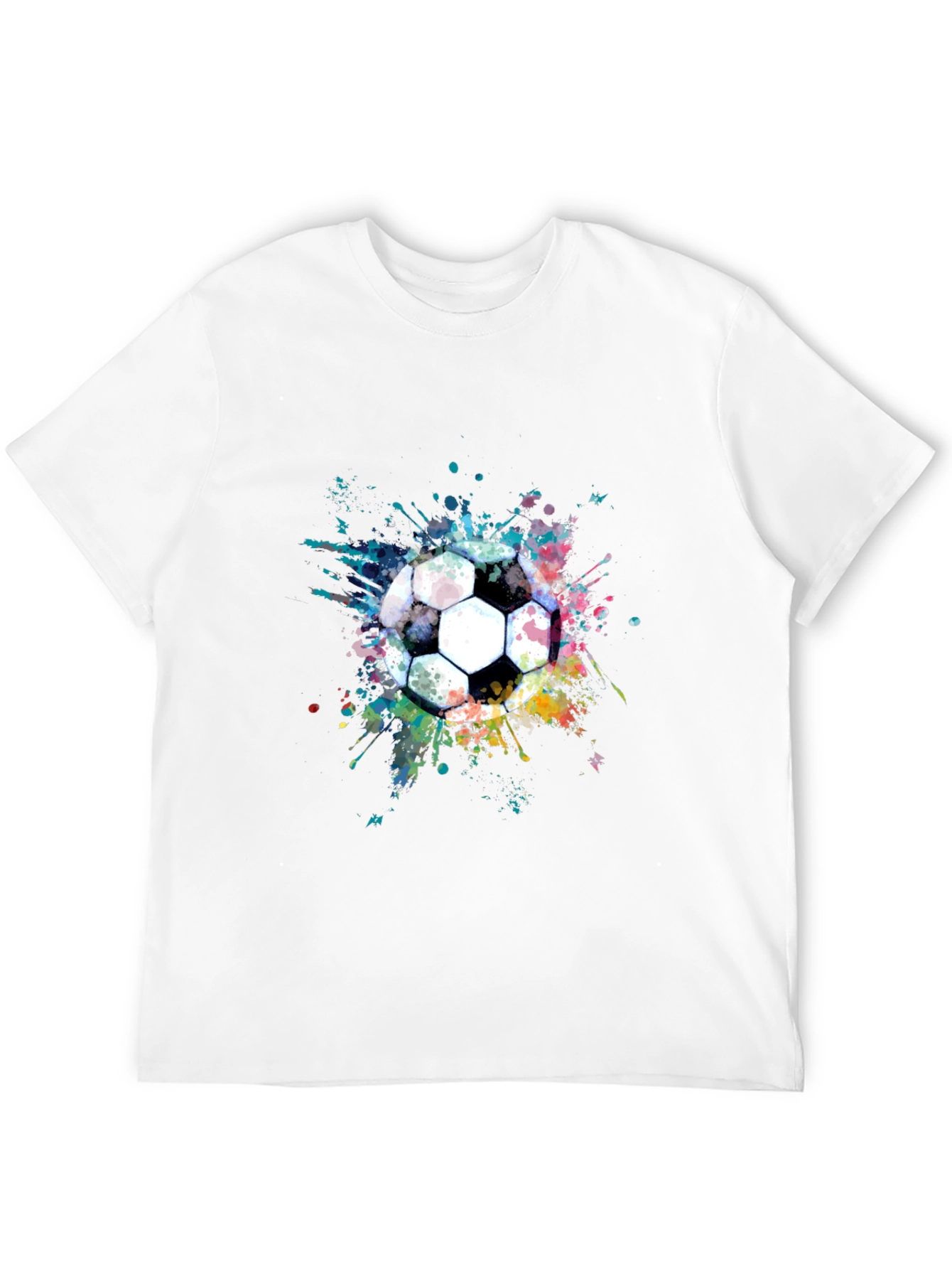 Soccer Splash Tee - Artistic Football Graphic T-Shirt