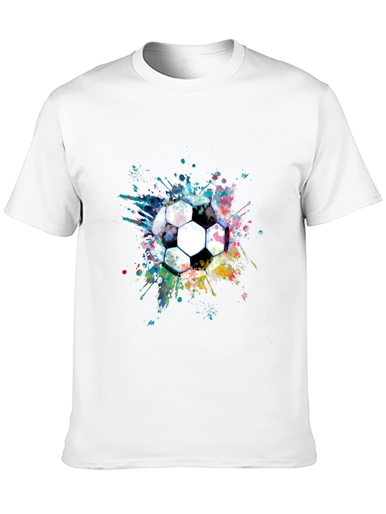 Soccer Splash Tee - Artistic Football Graphic T-Shirt