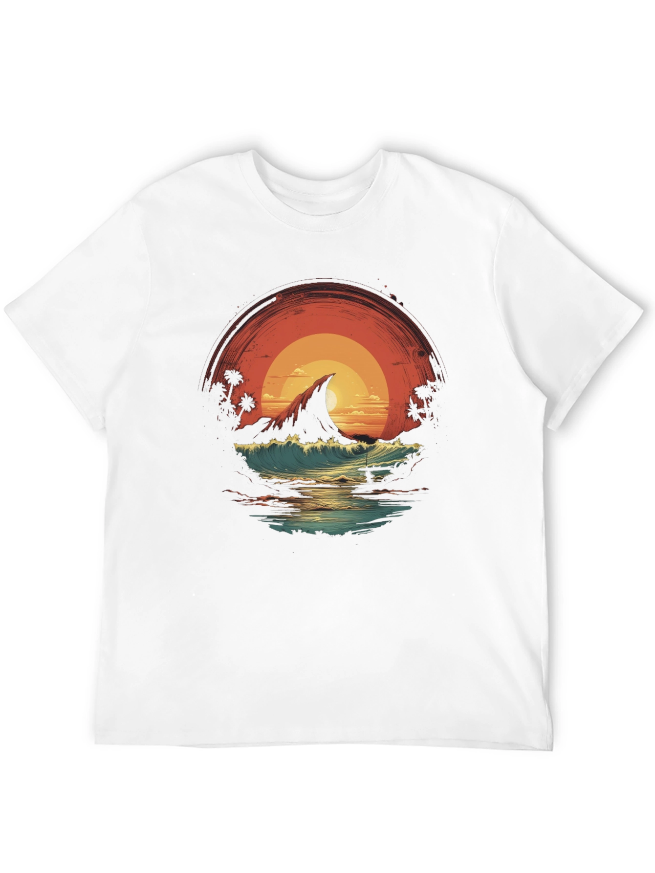 Sunset Island Graphic Tee - Black