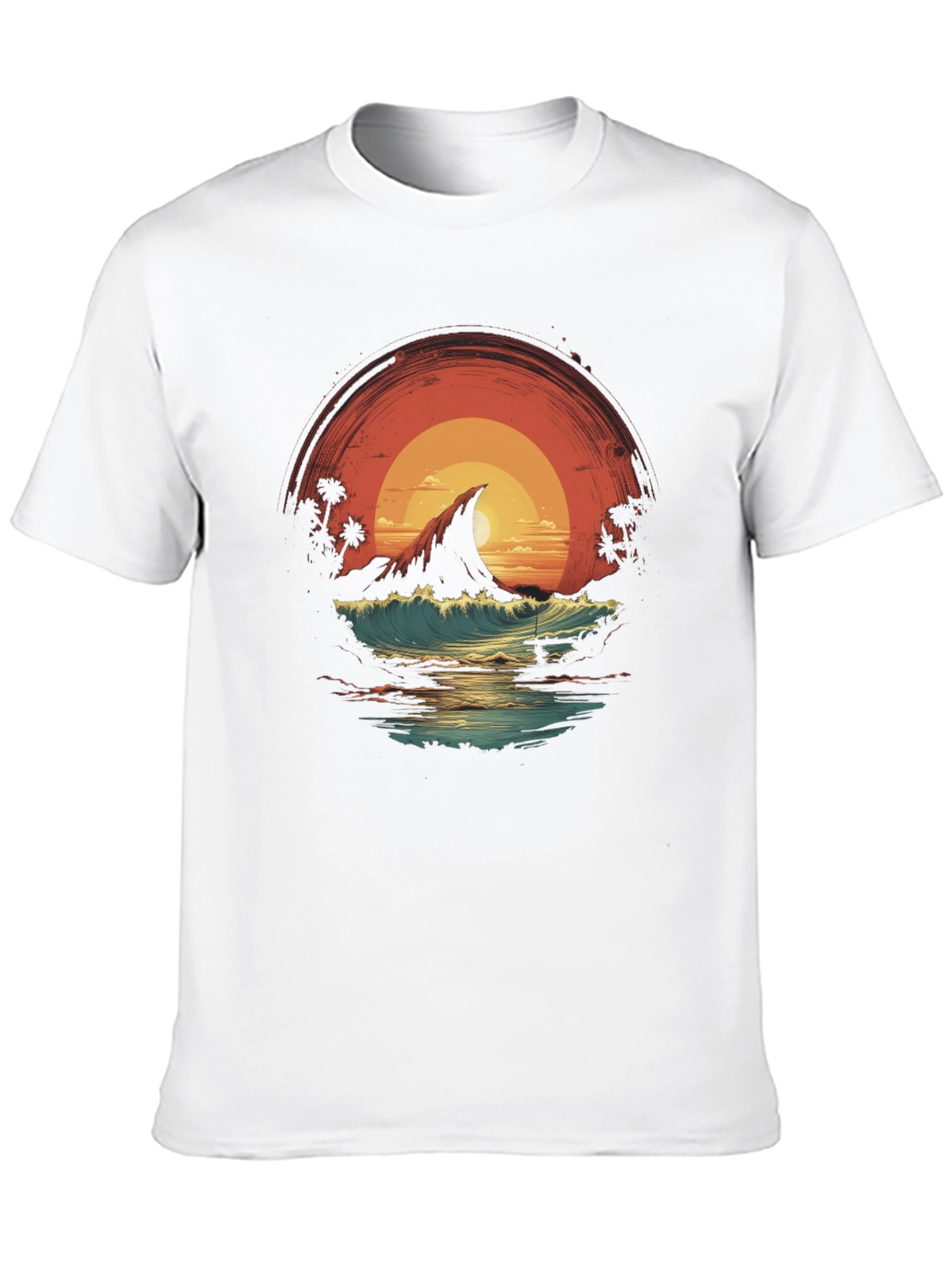 Sunset Island Graphic Tee - Black