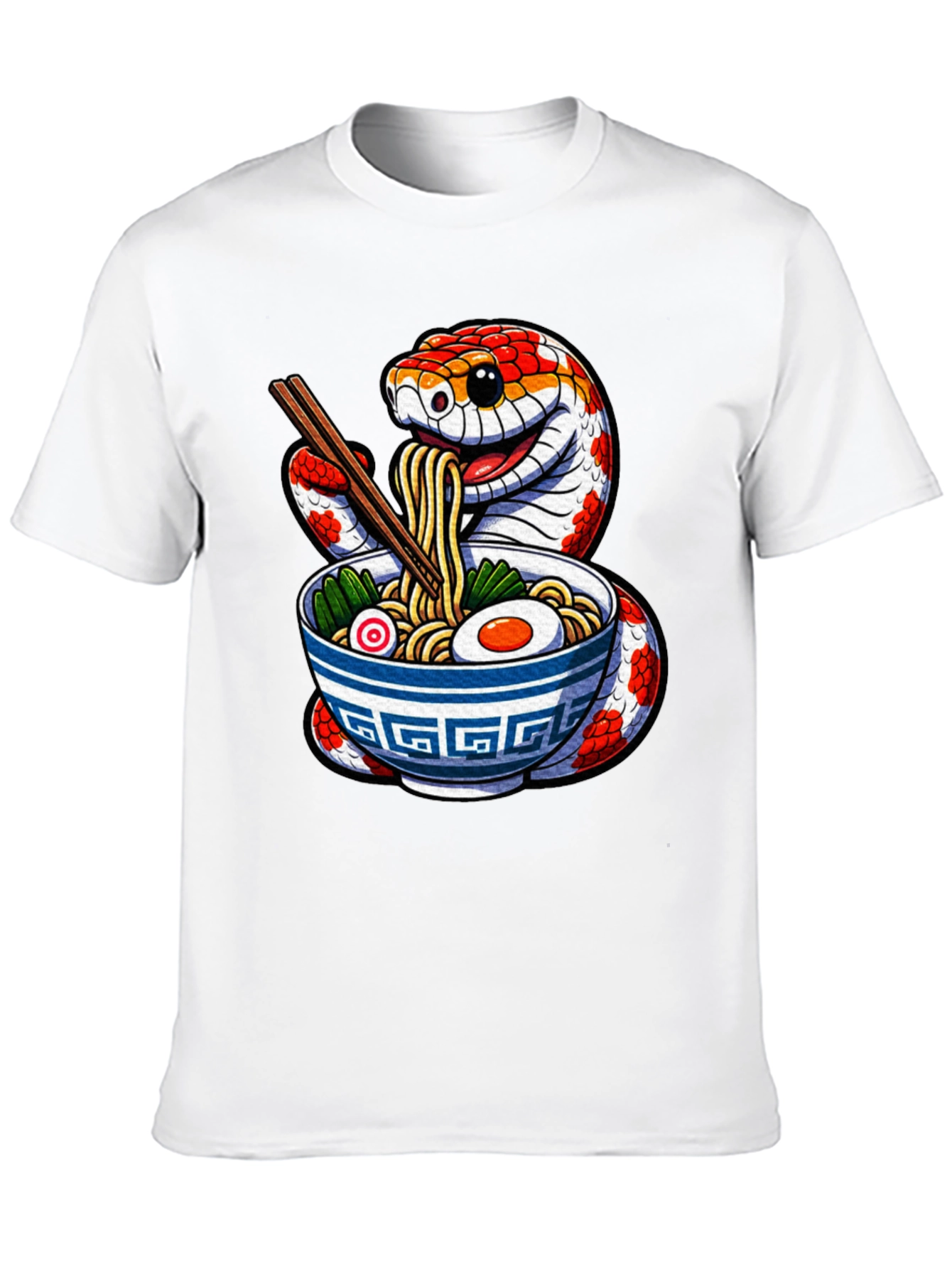 Snake Ramen T-Shirt - Unique Graphic Tee