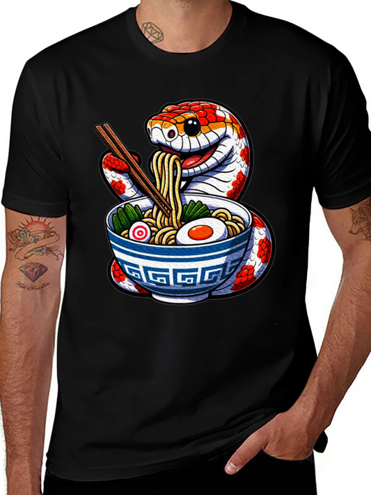 Snake Ramen T-Shirt - Unique Graphic Tee