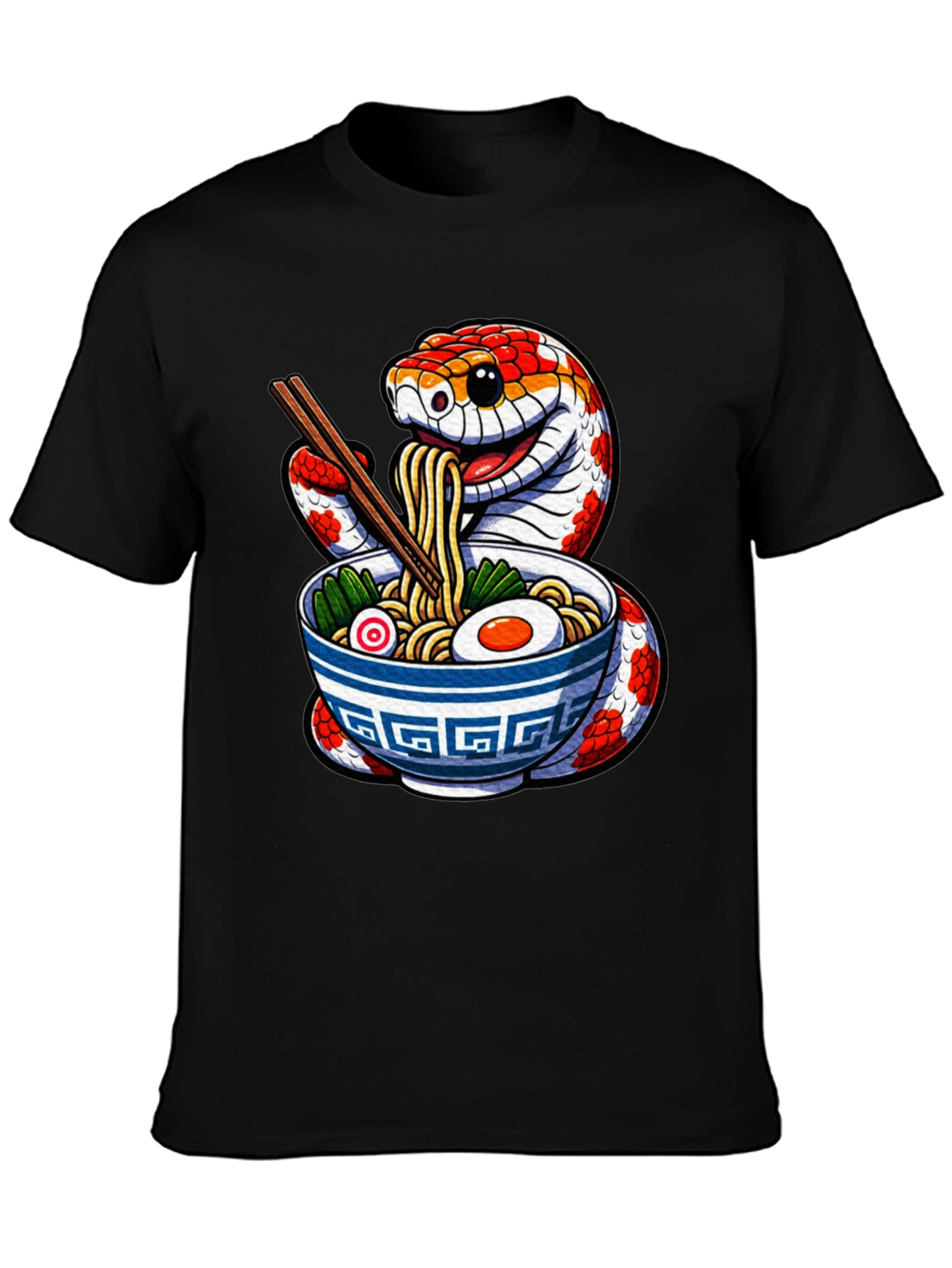 Snake Ramen T-Shirt - Unique Graphic Tee