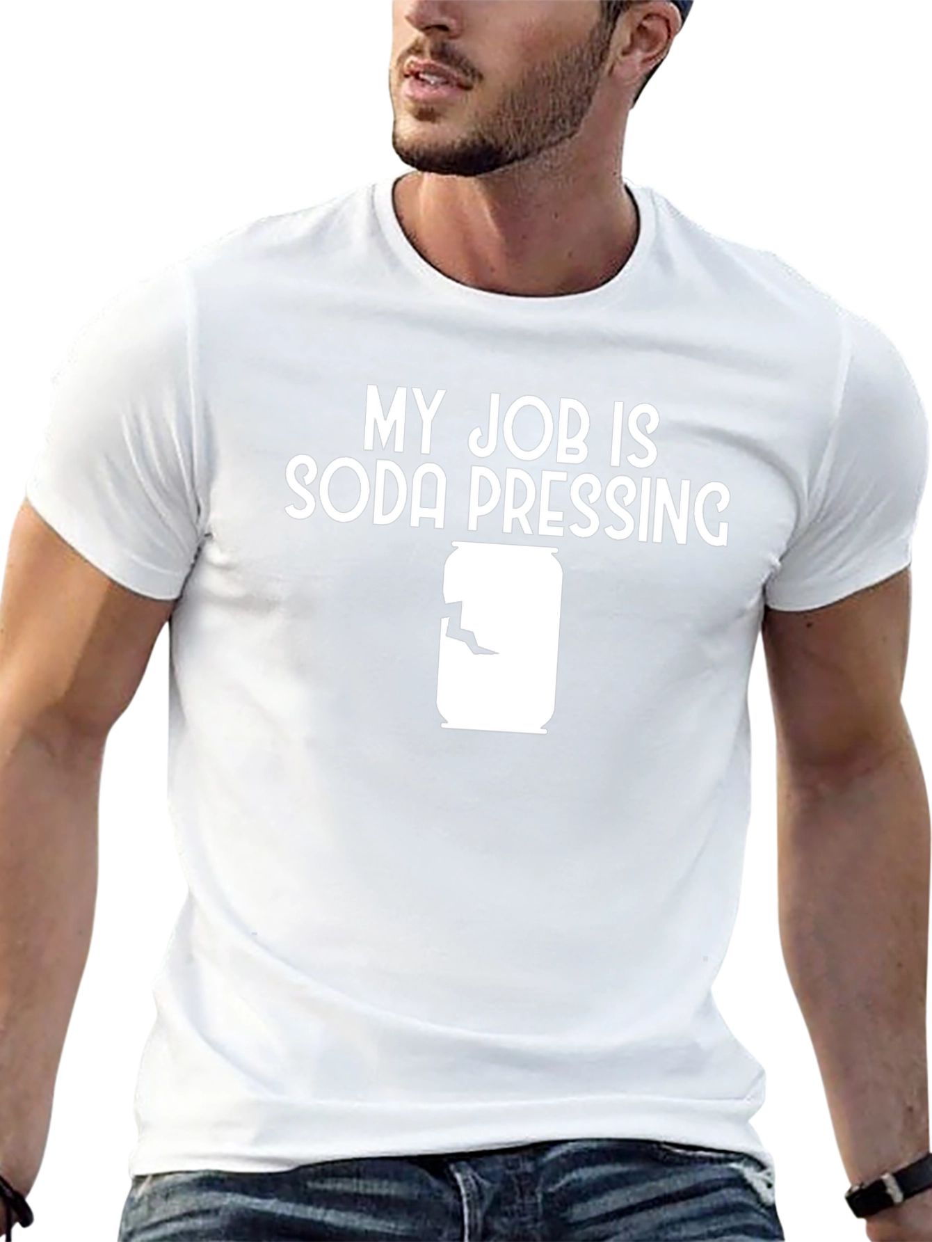 Soda Pressing Job Graphic T-Shirt