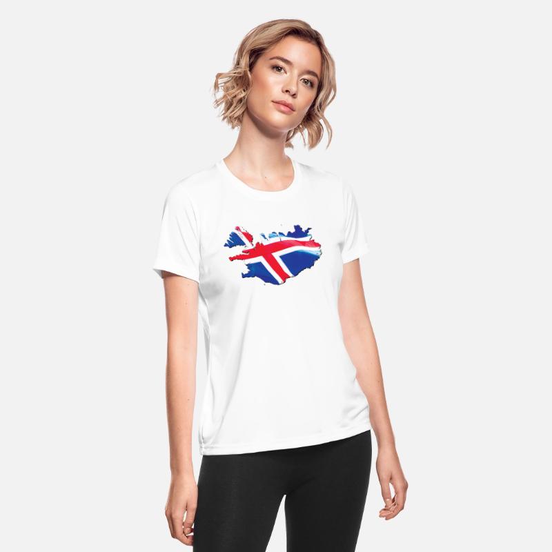 Iceland Flag in Iceland Map