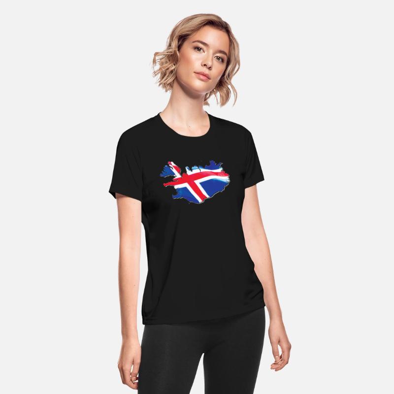 Iceland Flag in Iceland Map