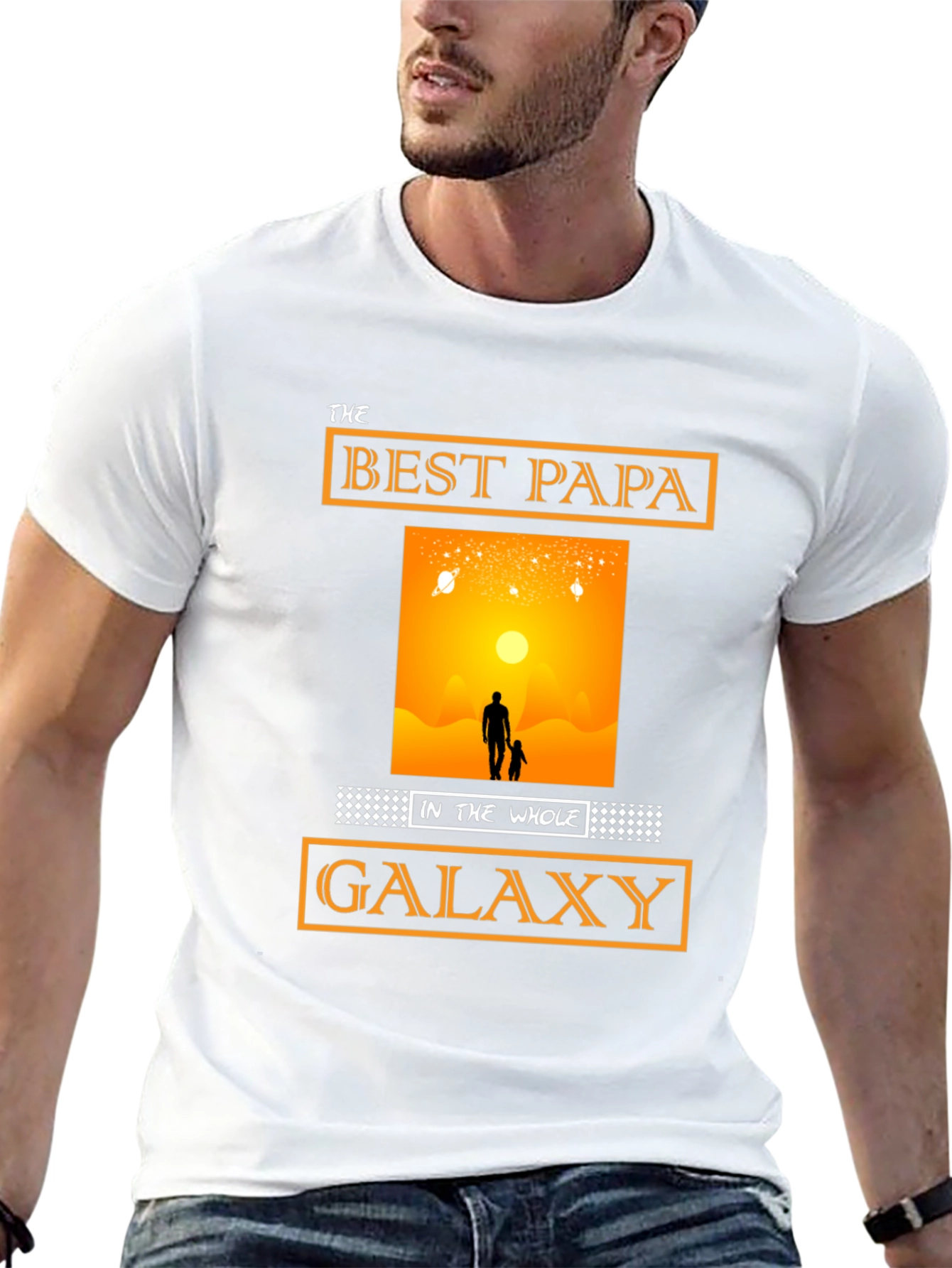 Best Papa in the Galaxy T-Shirt Fathers Day Gift