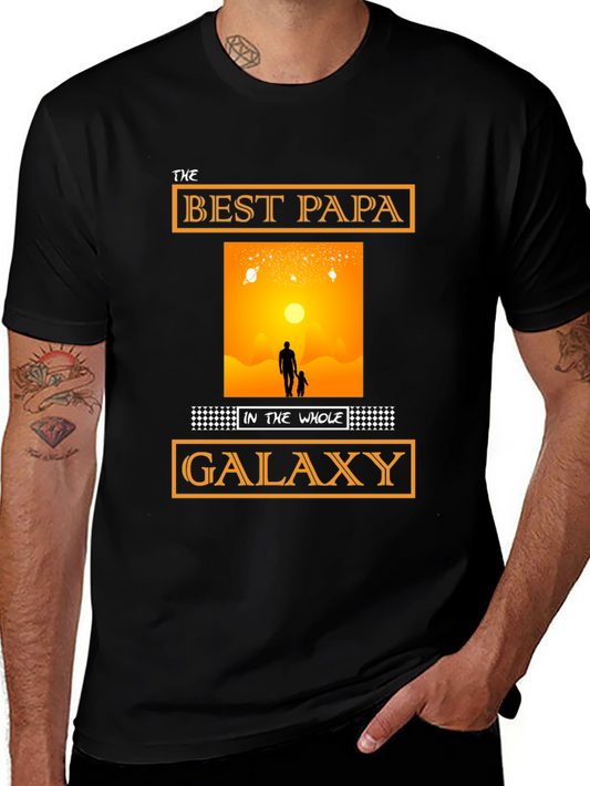 Best Papa in the Galaxy T-Shirt Fathers Day Gift