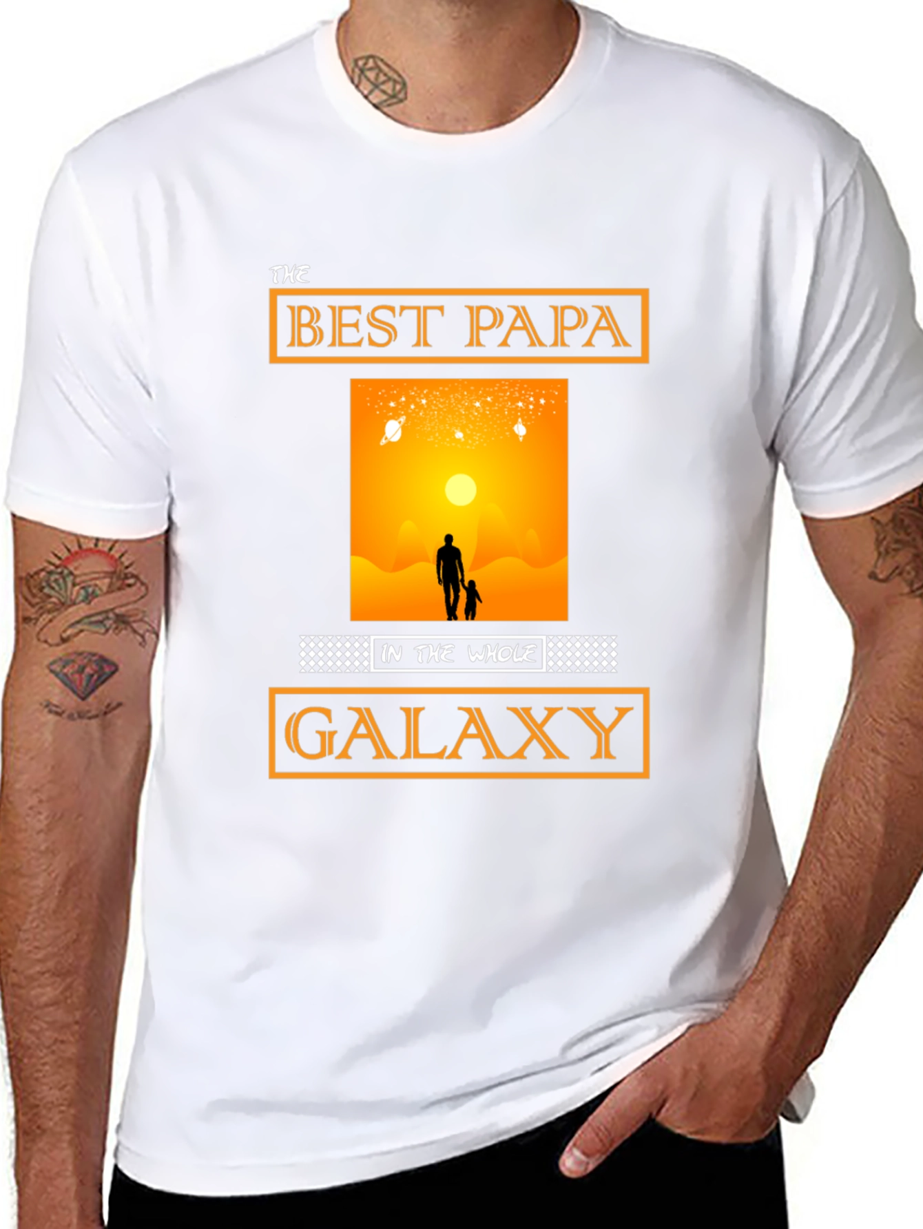 Best Papa in the Galaxy T-Shirt Fathers Day Gift