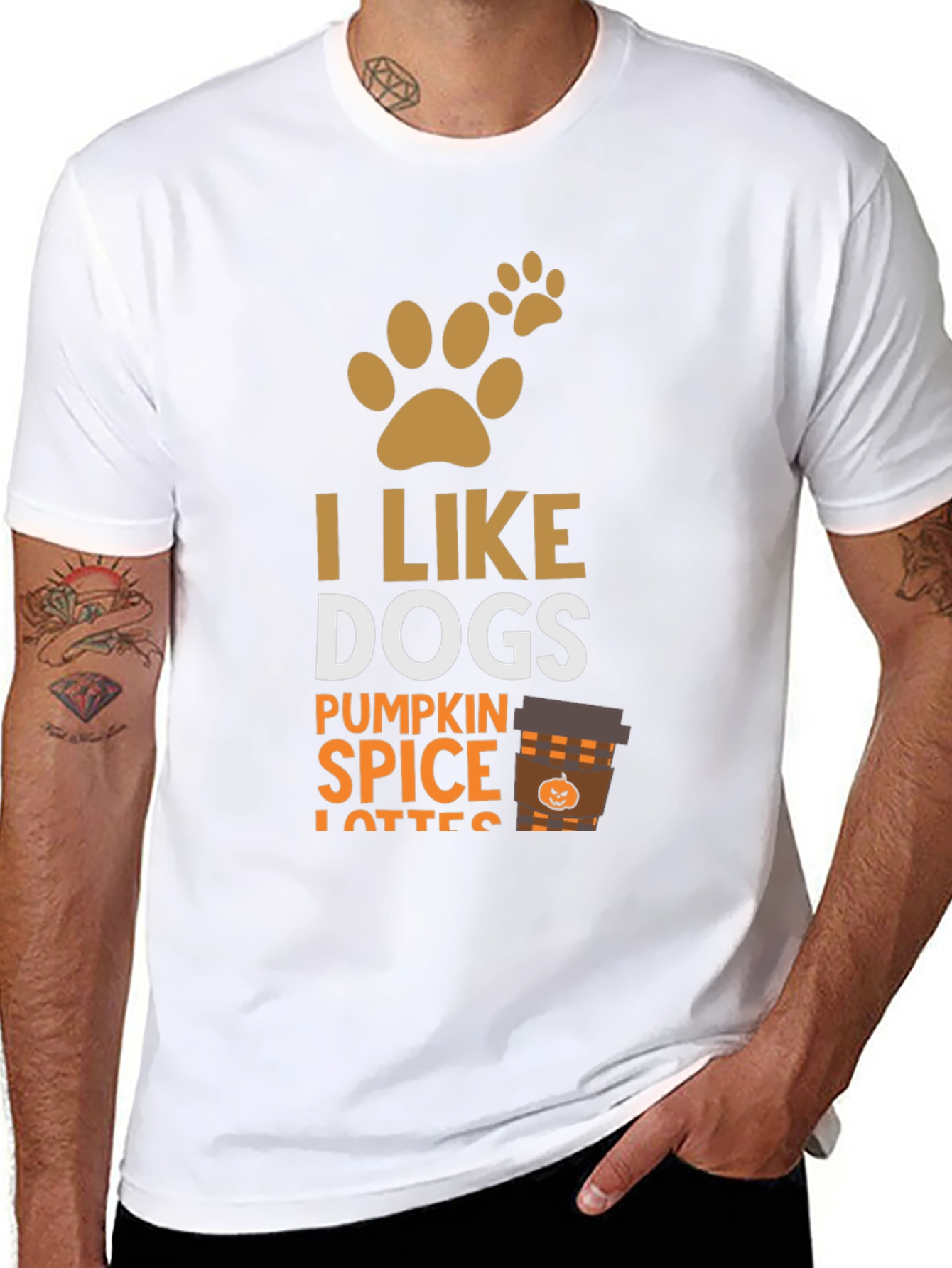 I Like Dogs & Pumpkin Spice Lattes Graphic T-Shirt