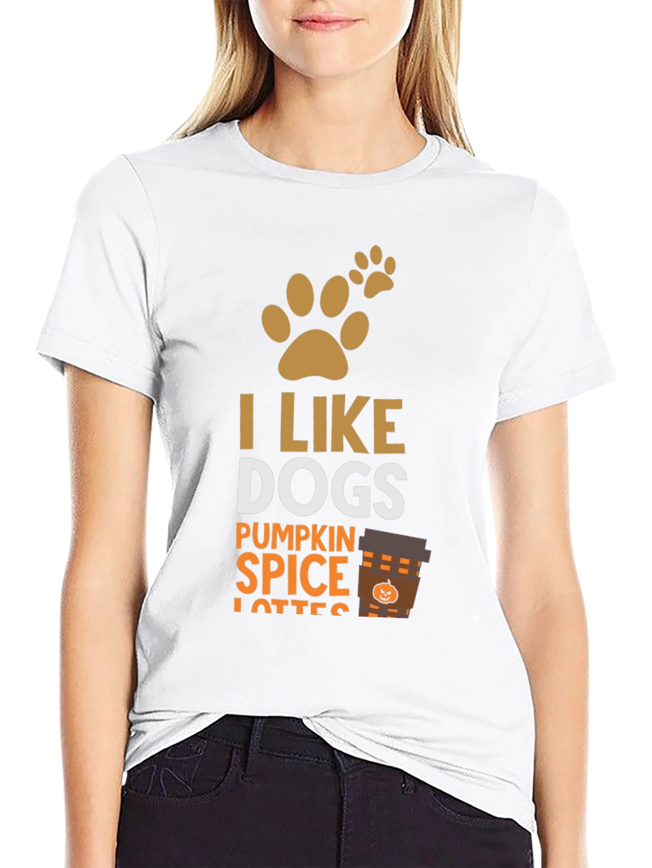 I Like Dogs & Pumpkin Spice Lattes Graphic T-Shirt