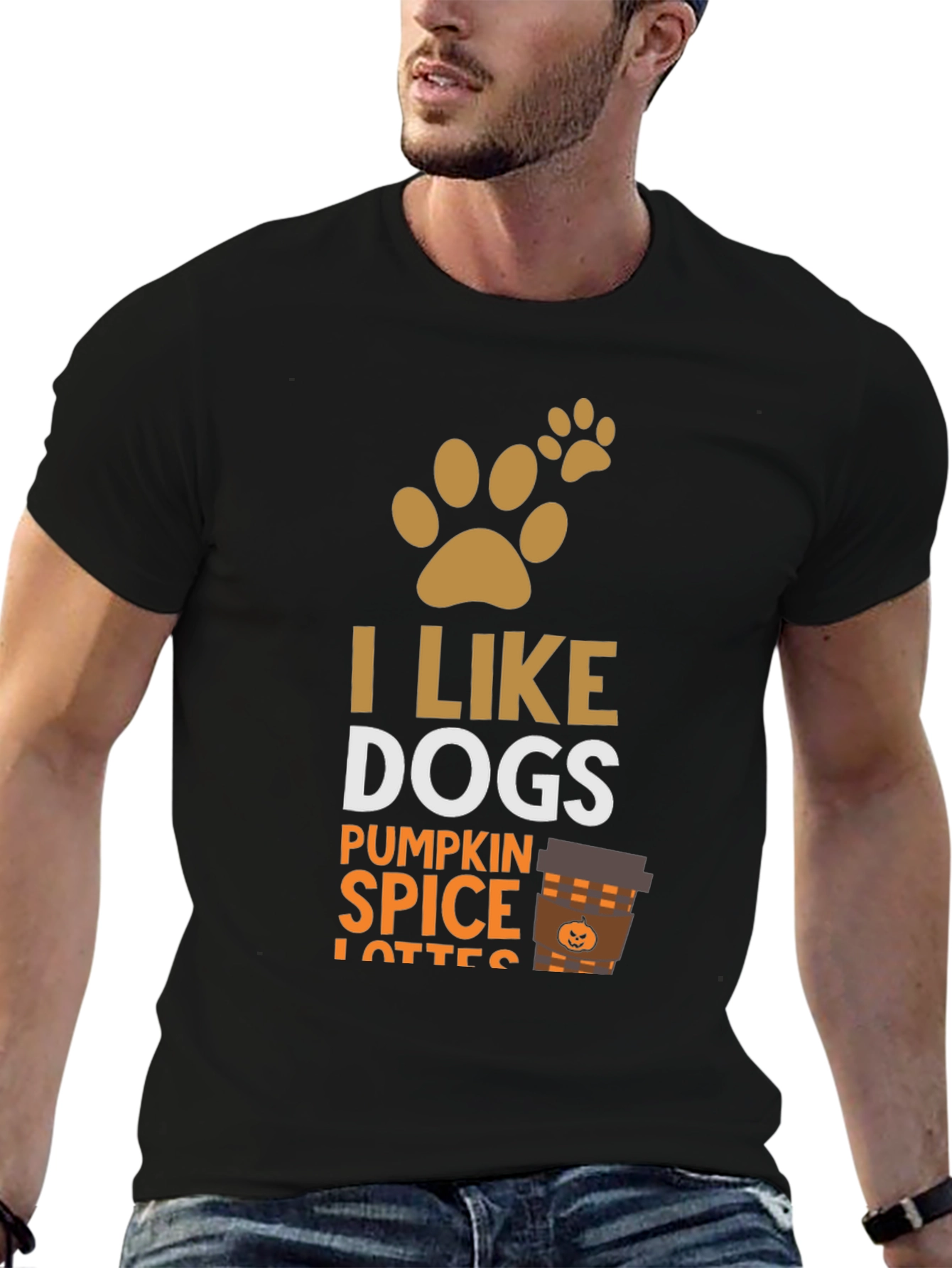I Like Dogs & Pumpkin Spice Lattes Graphic T-Shirt