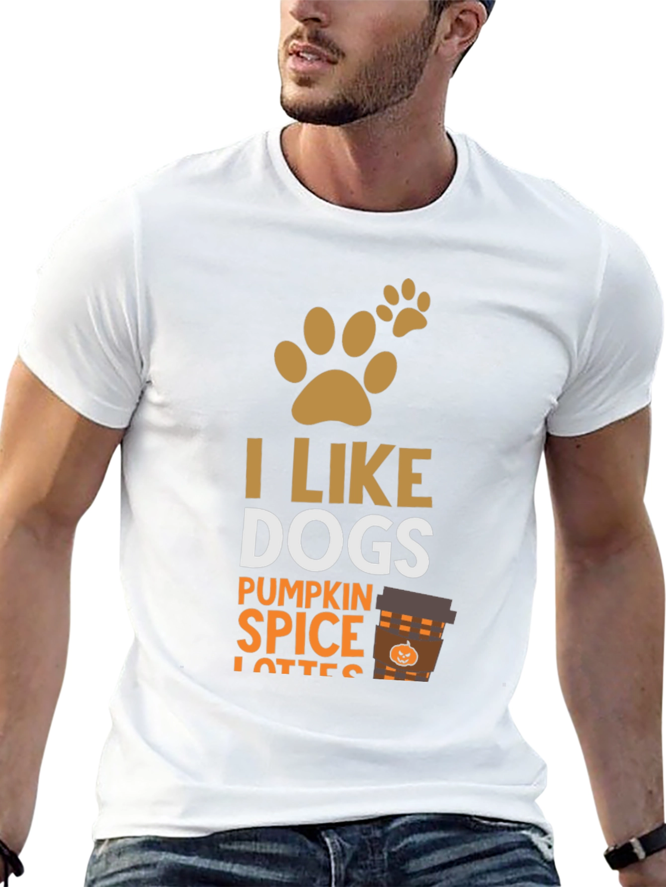 I Like Dogs & Pumpkin Spice Lattes Graphic T-Shirt