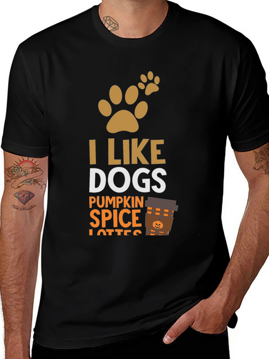 I Like Dogs & Pumpkin Spice Lattes Graphic T-Shirt