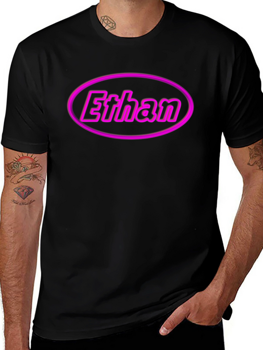 Ethan Custom Name Black T-Shirt