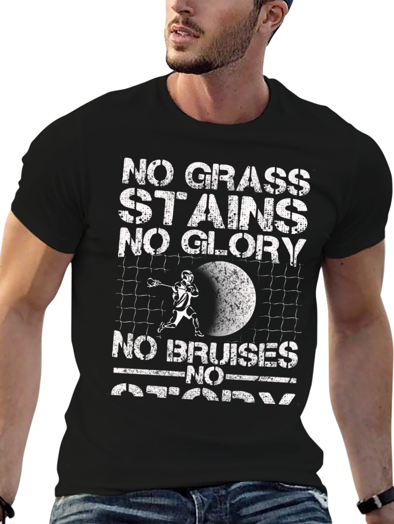 Lacrosse Graphic Tee: No Grass Stains No Glory