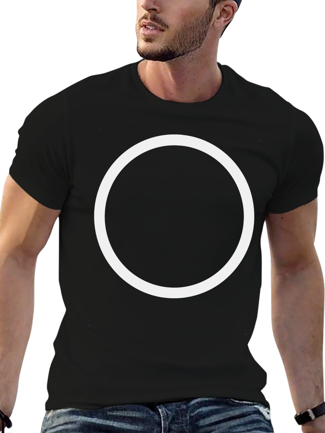 Minimalist Circle Graphic T-Shirt - Casual Style