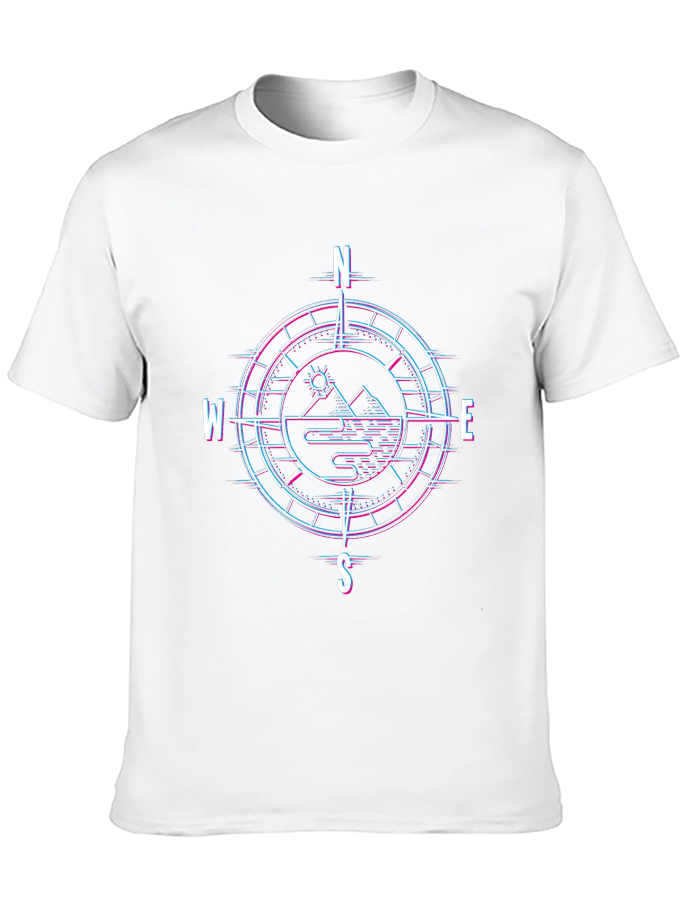Compass Mountain Graphic T-Shirt - Black
