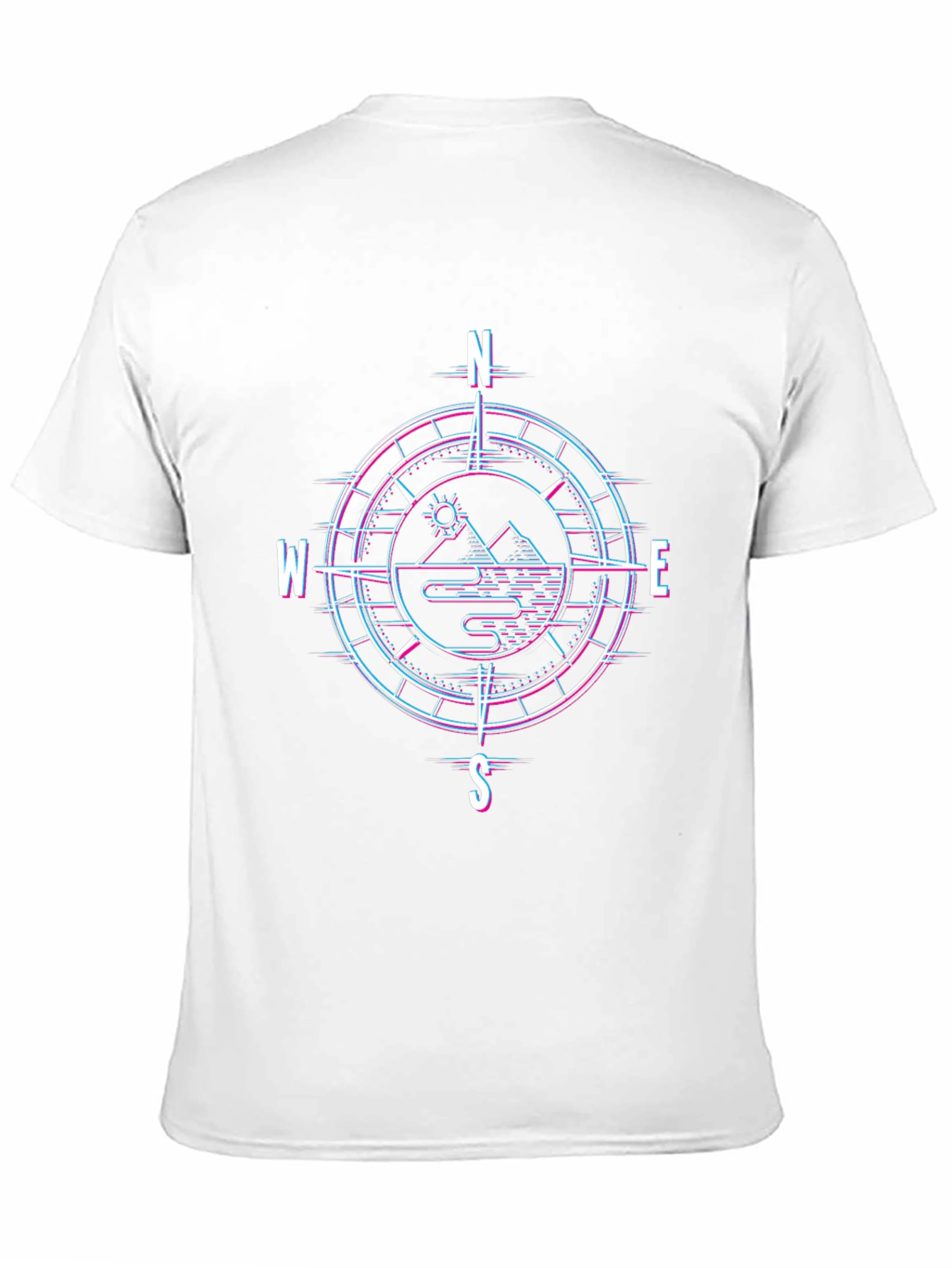 Compass Mountain Graphic T-Shirt - Black