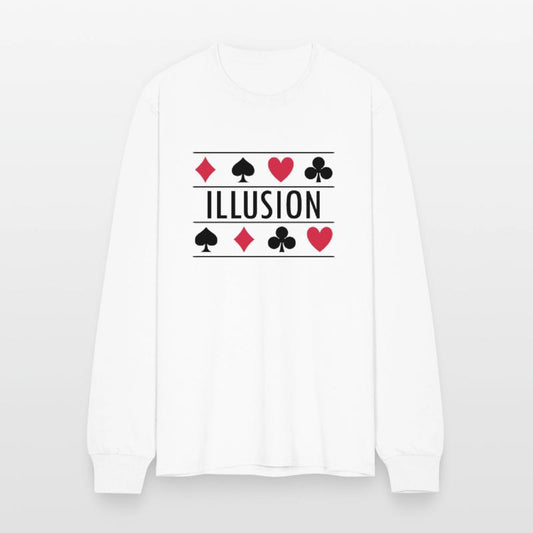 Illusion with card symbols spell magic poker