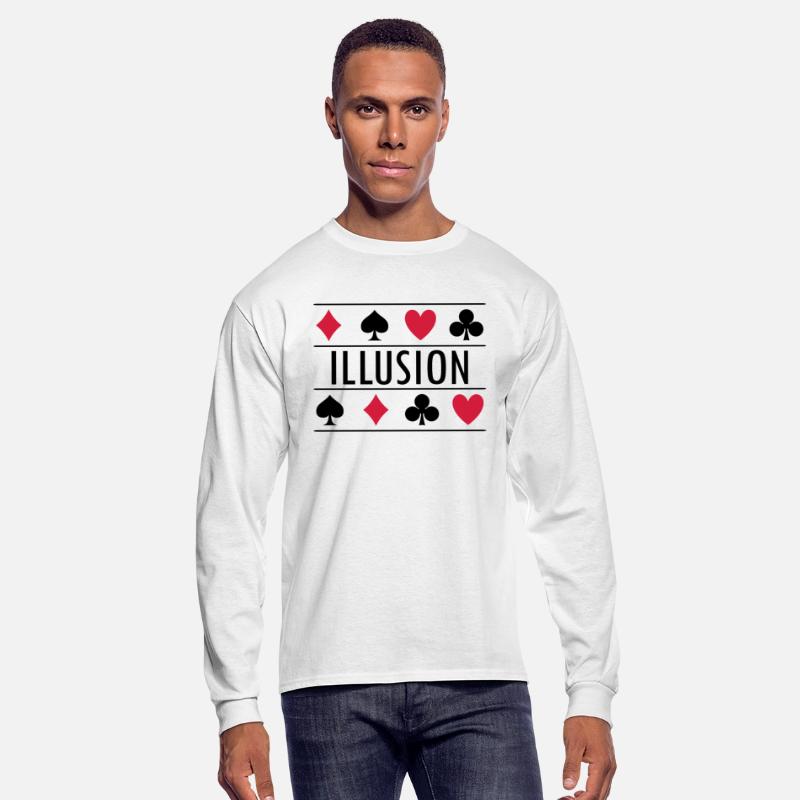 Illusion with card symbols spell magic poker