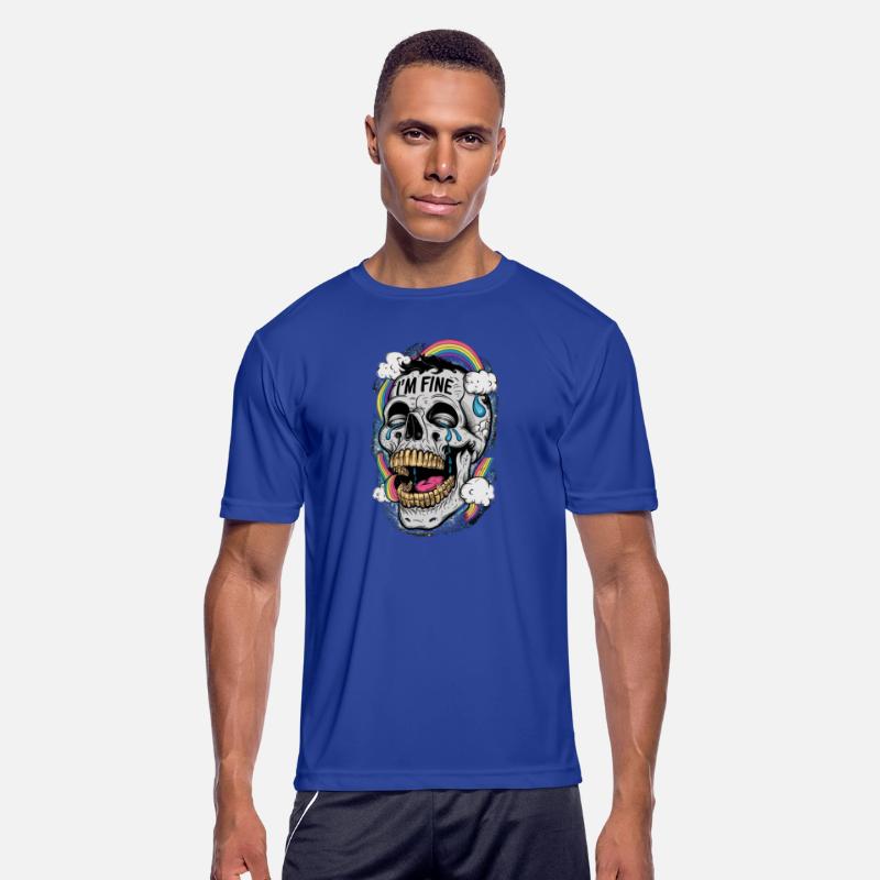 I’m Fine – Melancholy Skull Rainbow Art