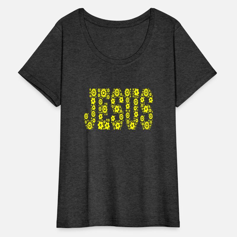 Inspiring Jesus with yellow flowers