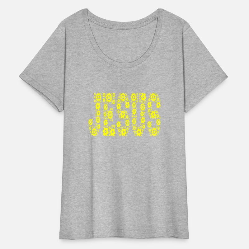 Inspiring Jesus with yellow flowers