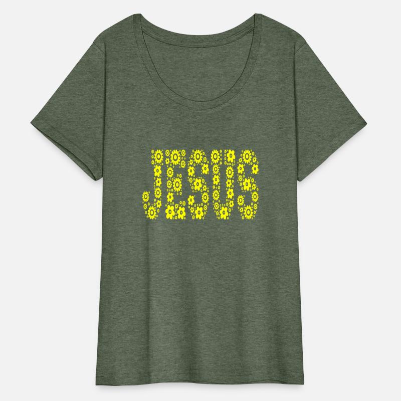 Inspiring Jesus with yellow flowers