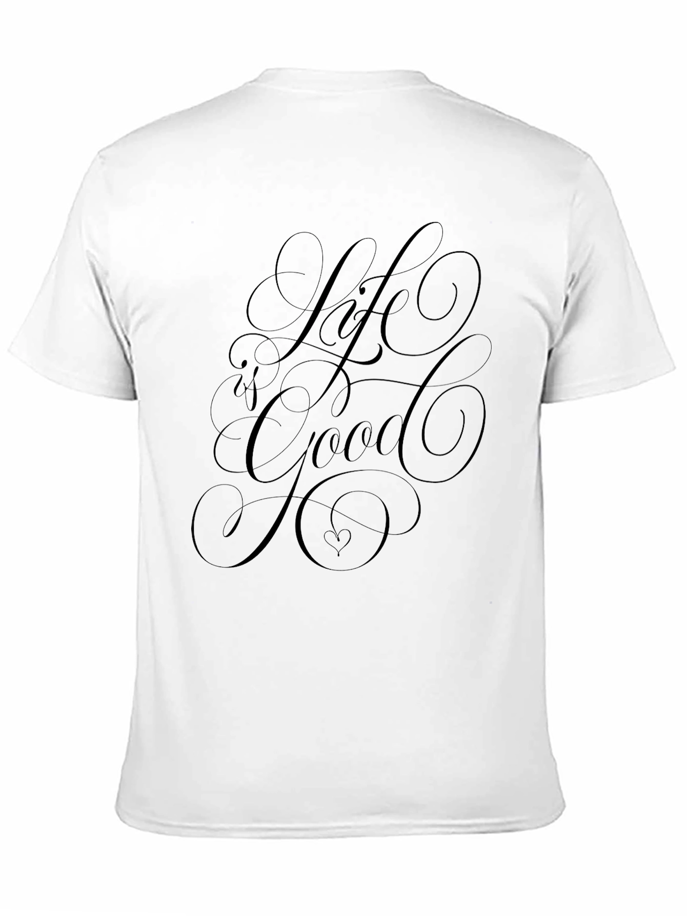 Life is Good Black Graphic T-Shirt