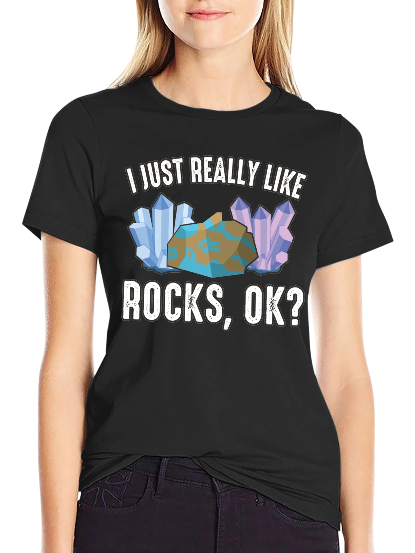 I Just Really Like Rocks OK? Mens Graphic Tee
