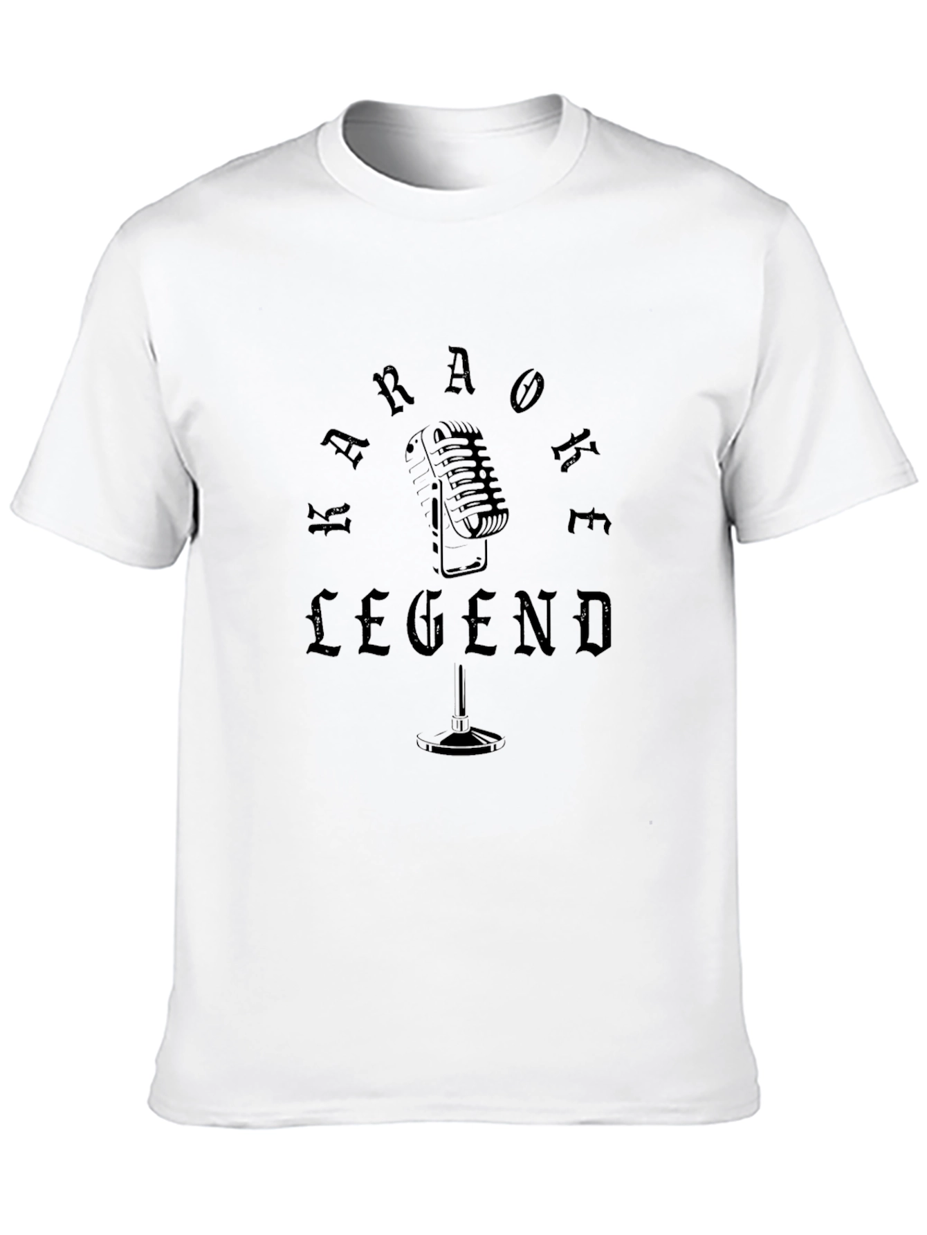 Karaoke Legend Graphic Tee - Classic Microphone Design