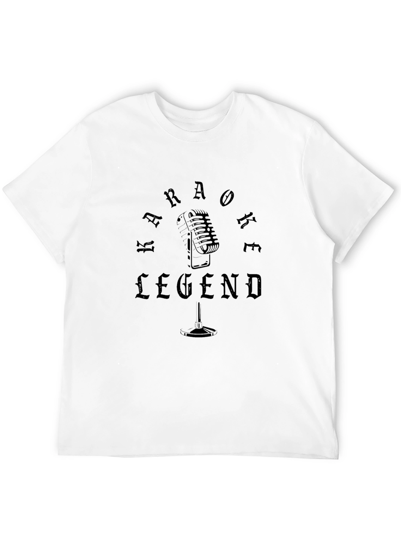 Karaoke Legend Graphic Tee - Classic Microphone Design