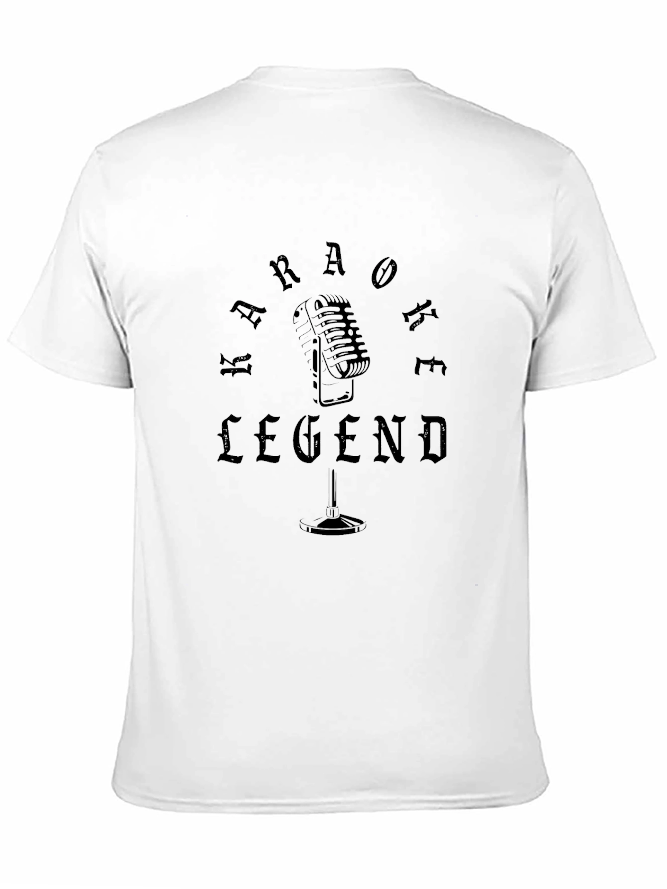 Karaoke Legend Graphic Tee - Classic Microphone Design