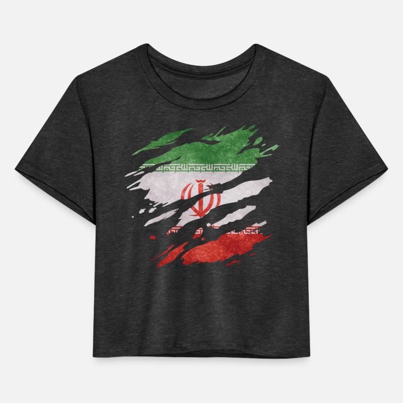 Iran - national flag, scratches, cracks