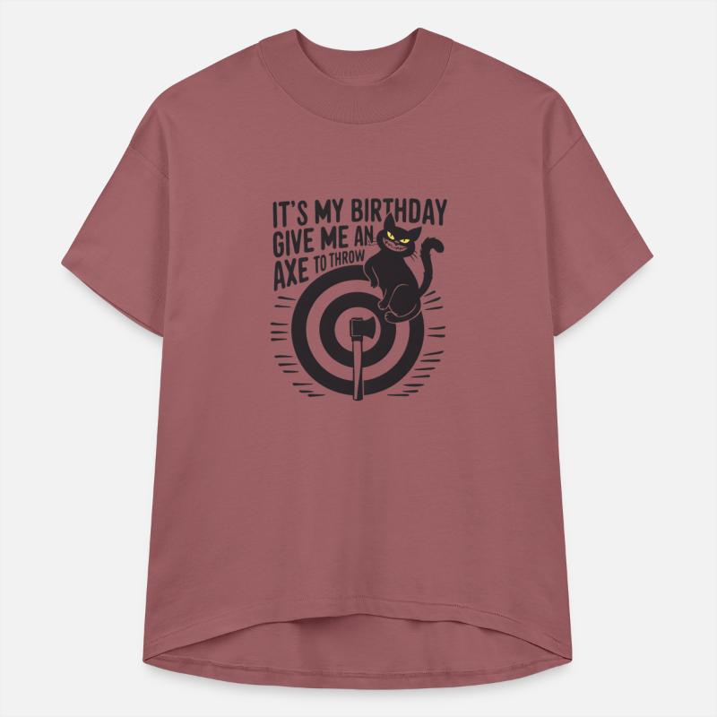 It's My Birthday Funny Axe Throwing cat Lover