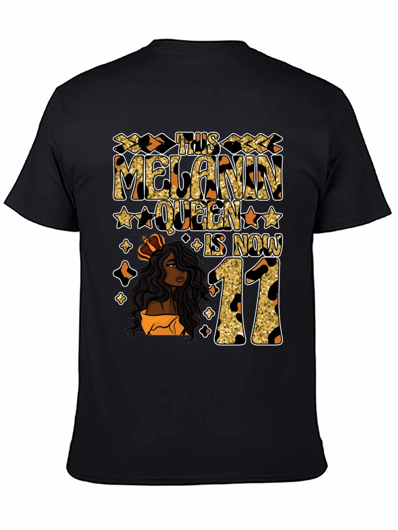 Melanin Queen 11th Birthday T-Shirt