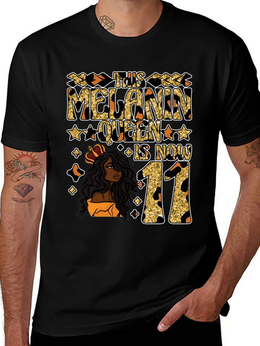 Melanin Queen 11th Birthday T-Shirt