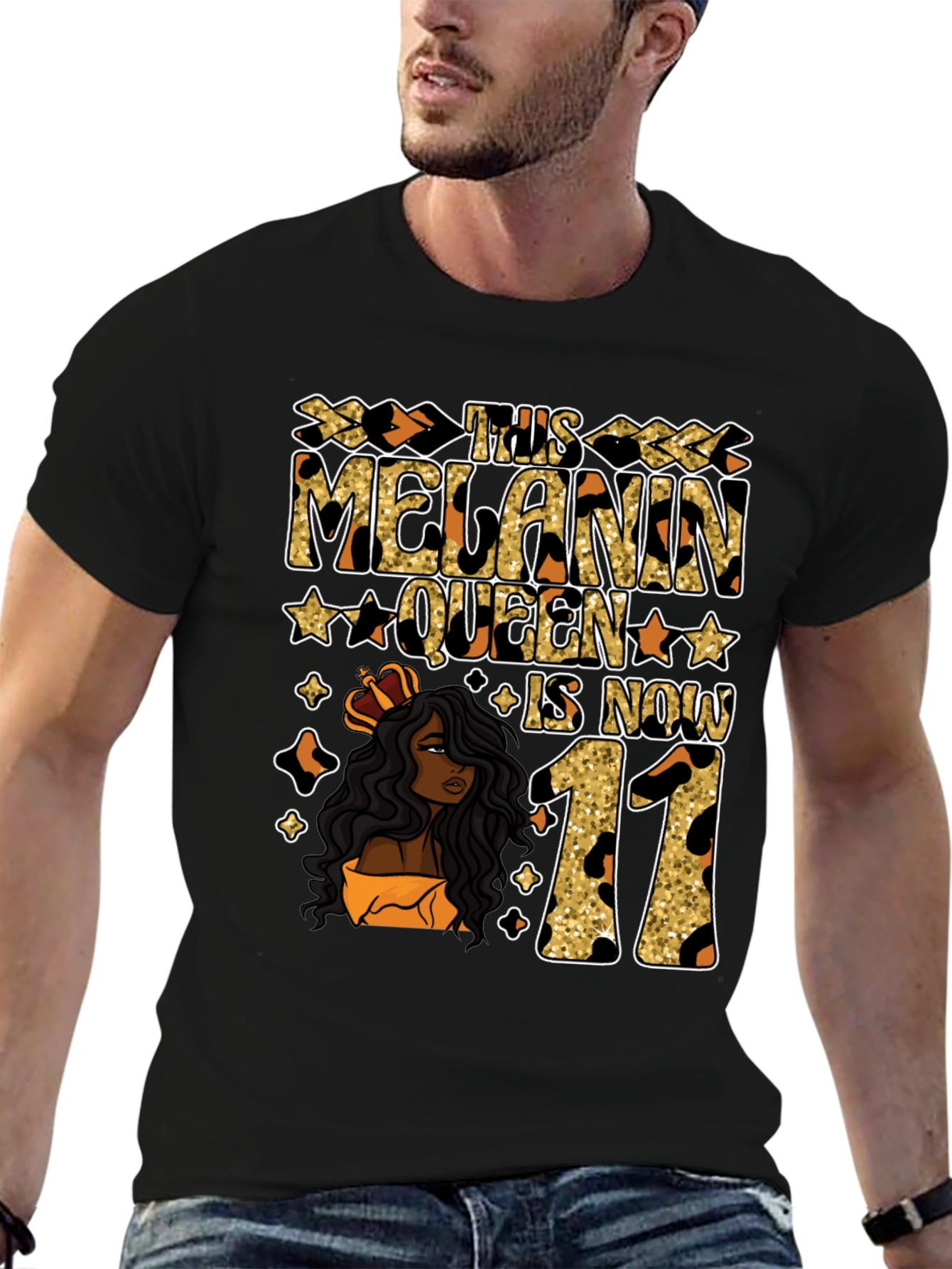 Melanin Queen 11th Birthday T-Shirt
