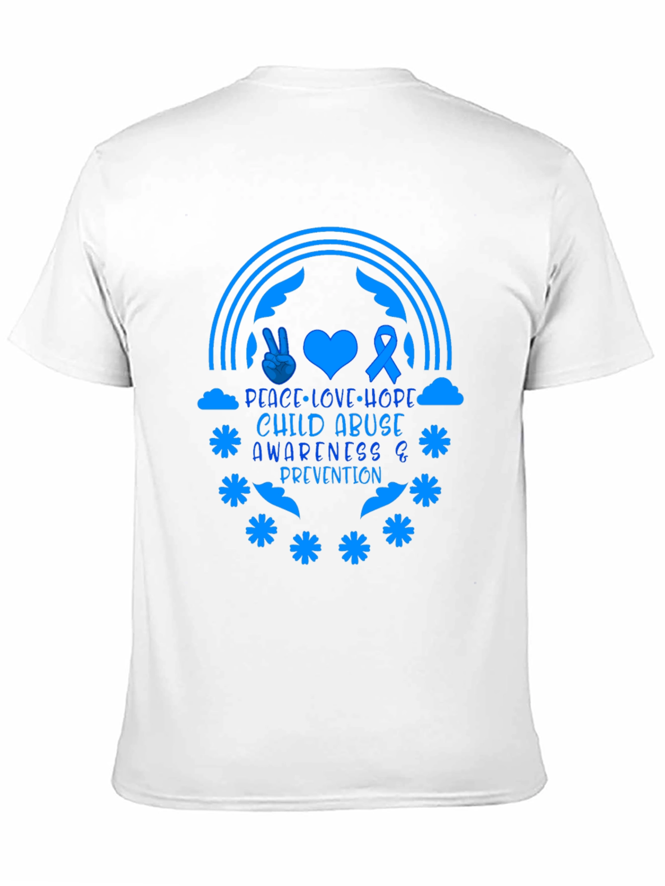 Child Abuse Awareness Tee - Peace Love Hope